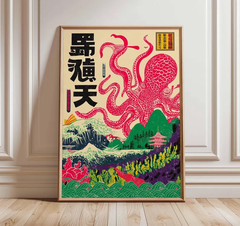Japanese Octopus Art Print