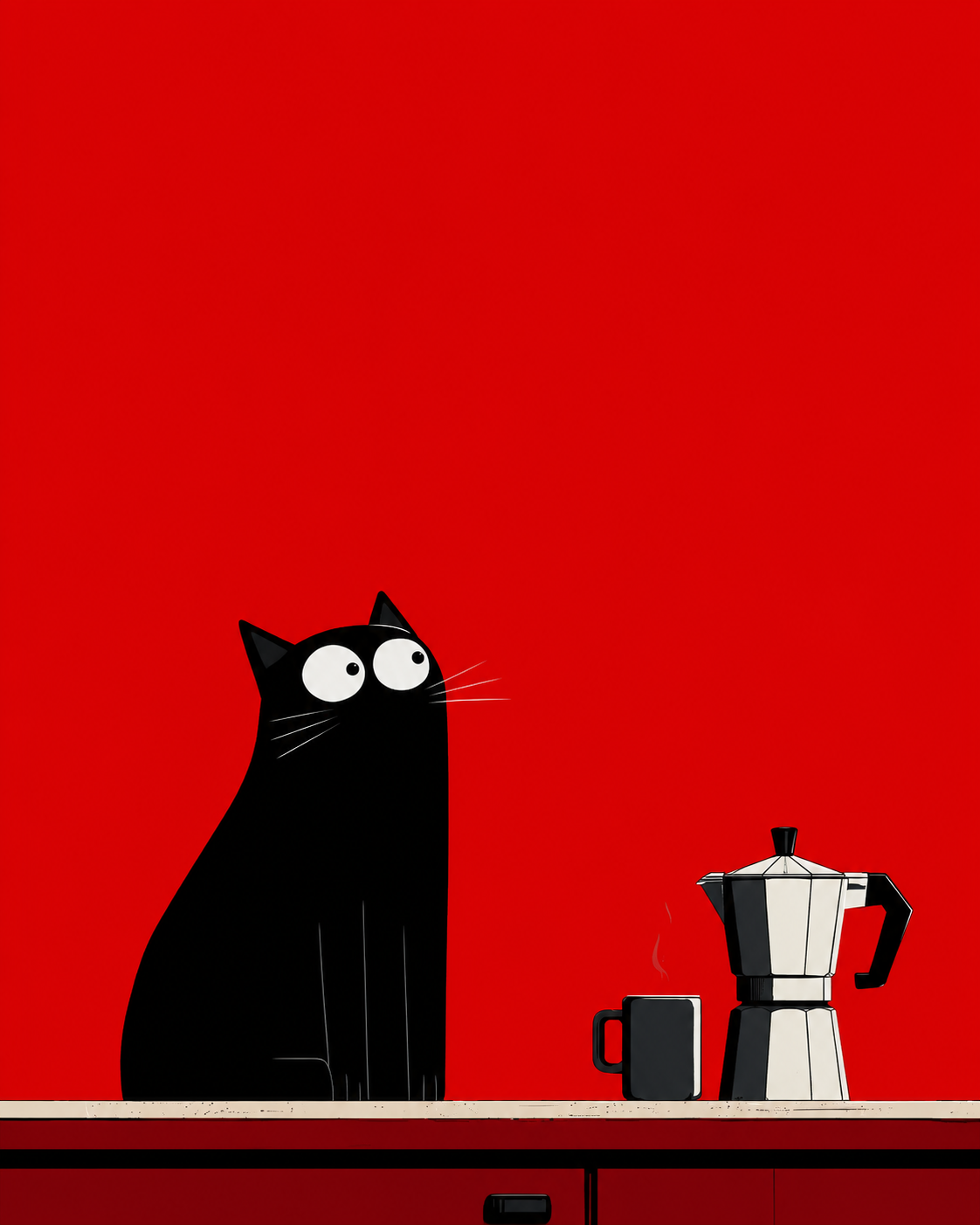 Black Cat Coffee Poster v2